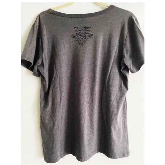 HARLEY DAVIDSON Grey Graphic T Shirt - Picture 5 of 6